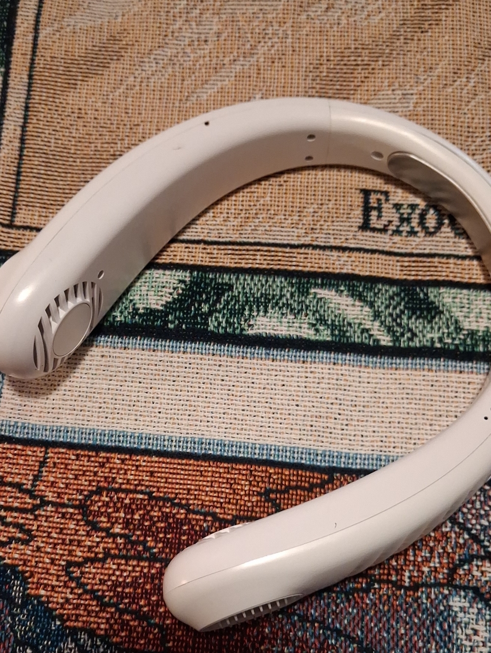 White Hands-Free Neck Fan - Portable Personal Cooler